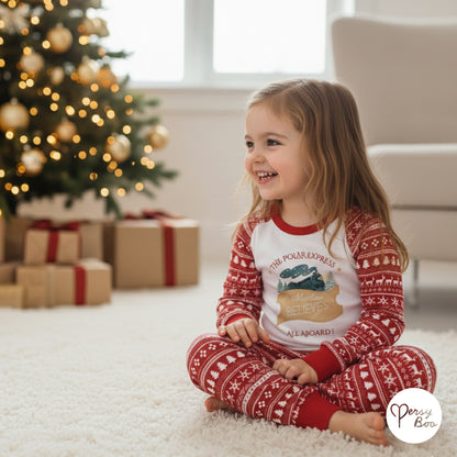 Polar Express with the Family - Personalised - Traditional Christmas Pyjamas