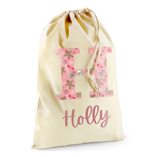 Personalised My Sweet Christmas Gift Sack - Initials Design