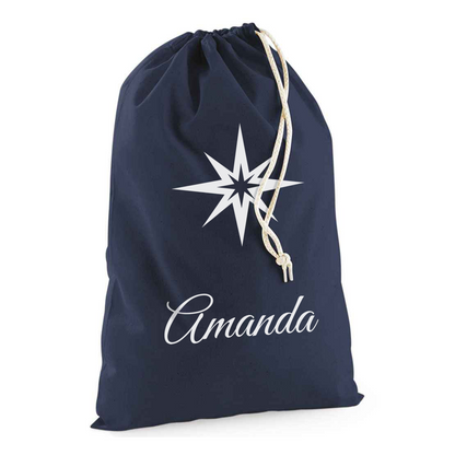 Personalised Star Sack with Christmas Gifts 100% Cotton
