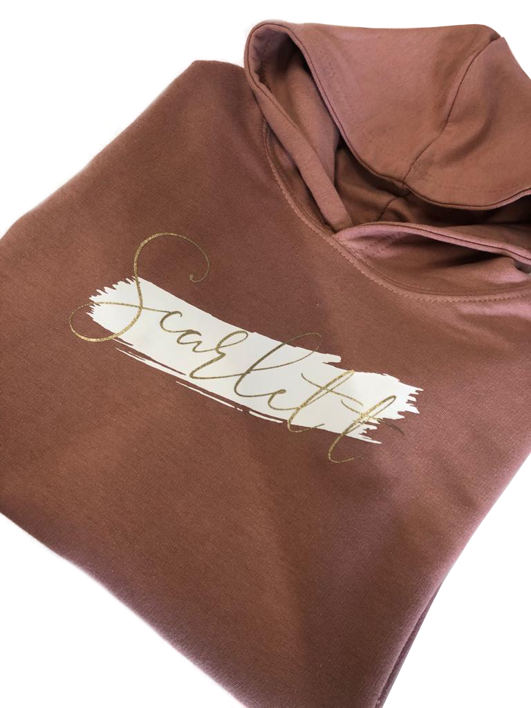 Dusty Pink Swipe Hoodie - Kids