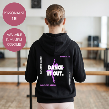 Personalised Dance Hoodie - Customised Unisex Kids Dancing Pullover - Stylish Competition Jumper