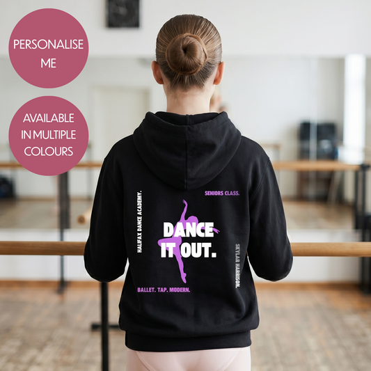 Personalised Dance Hoodie - Customised Unisex Kids Dancing Pullover - Stylish Competition Jumper