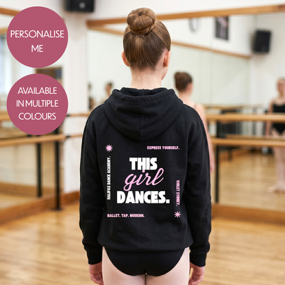 Personalised Dance Quote Hoodie - Customised Unisex Kids Dancing Pullover - Stylish Competition Jumper