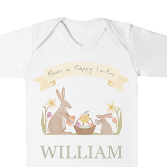 Hoppy Easter - Personalised Baby Grow