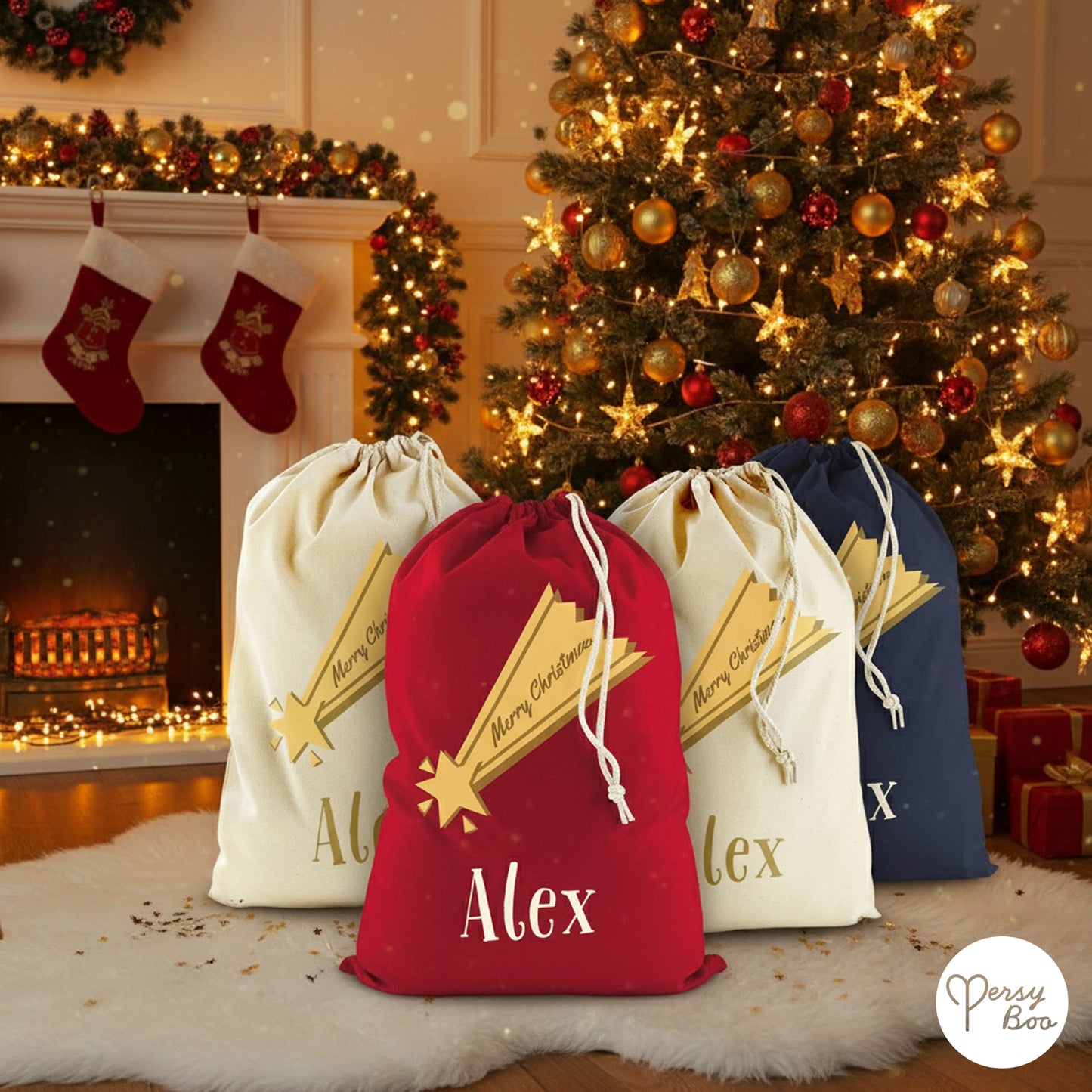 Shooting Star Christmas Sack Personalised