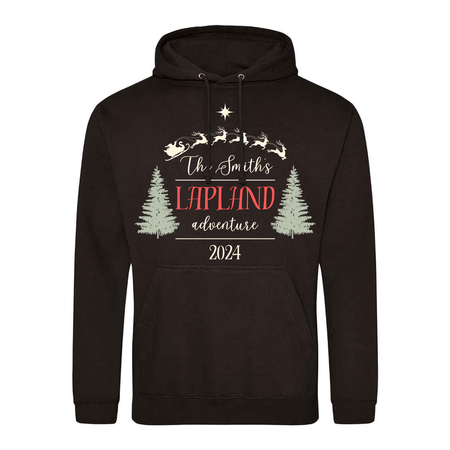 Lapland Festive Hoodie - Personalised  - Kids & Adults - Christmas Hoodie - Unisex