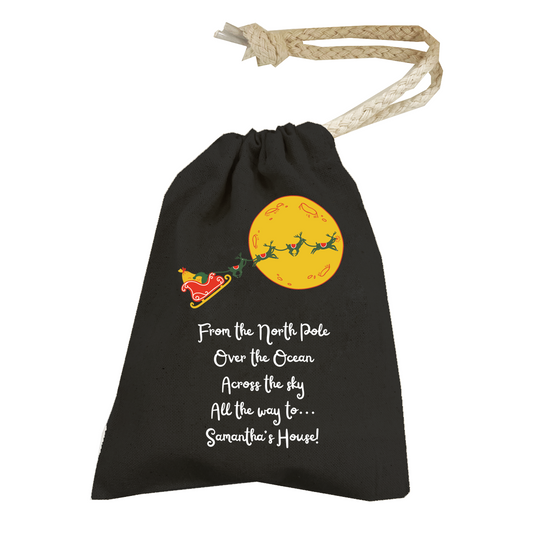 Personalised Christmas Money Pouch - Custom Festive Coin Bag - Holiday Gift Sack - Add Your Name