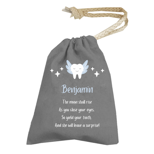 Personalised Kids Tooth Fairy Pouch with Poem