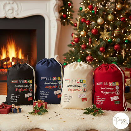 Personalised Mail Sack with Christmas Gifts 100% Cotton