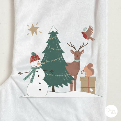 Personalised Forest Theme Christmas Stocking