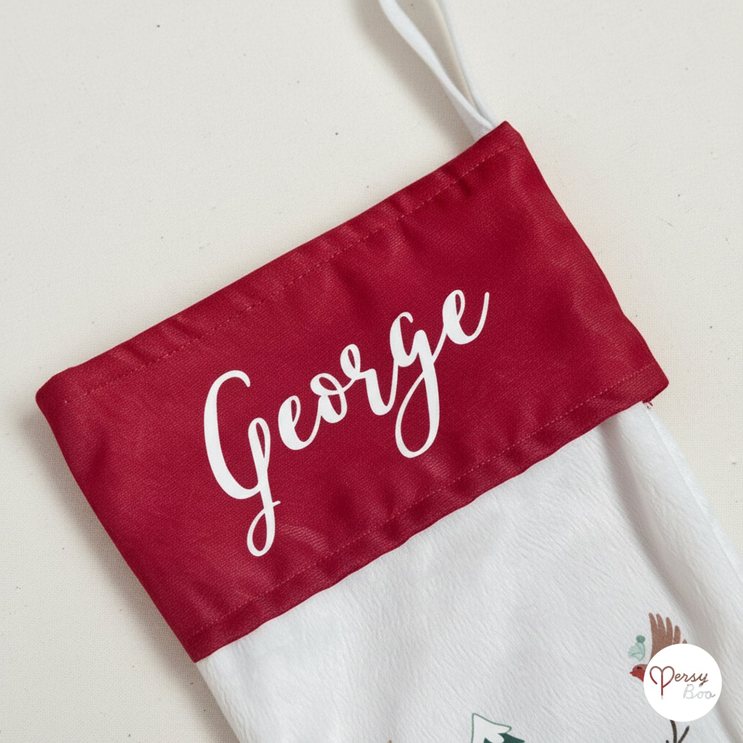 Personalised Forest Theme Christmas Stocking