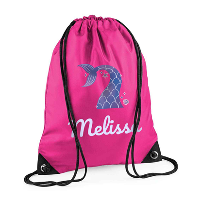 Personalised Mermaid Drawstring Bag