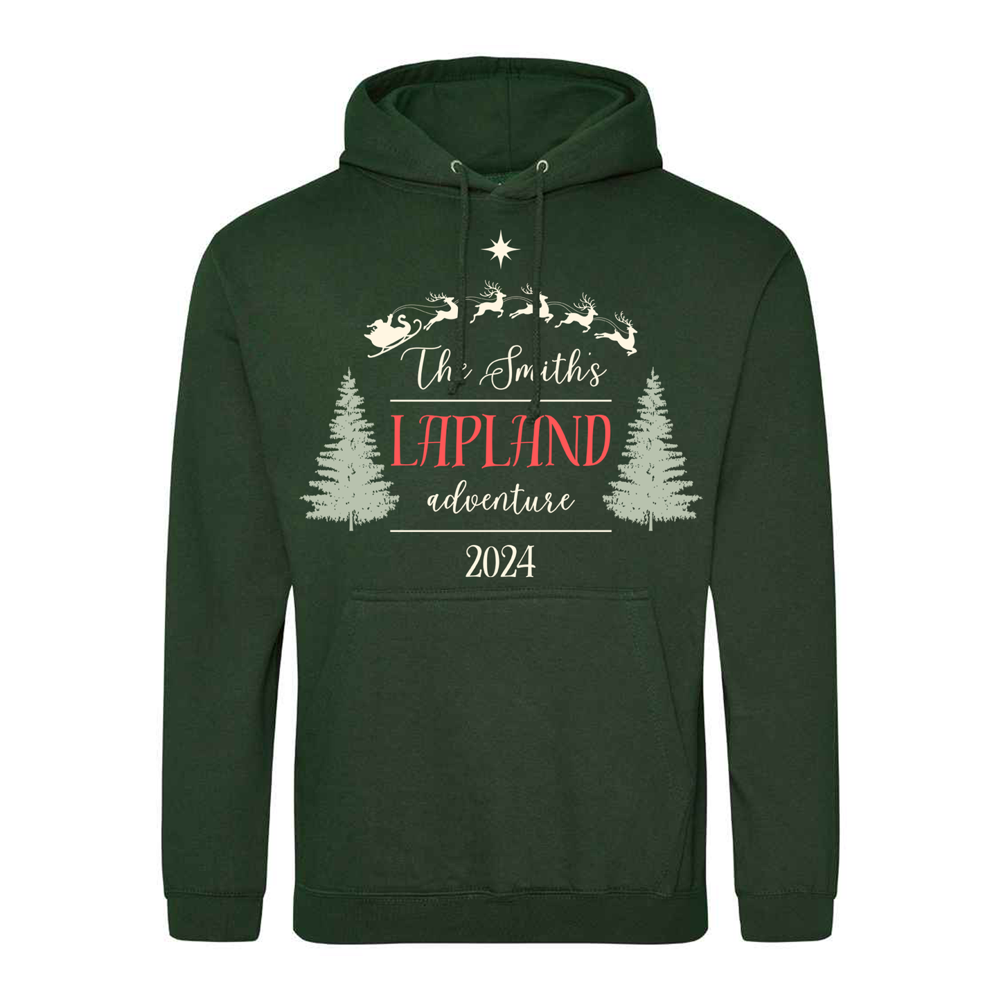 Lapland Festive Hoodie - Personalised  - Kids & Adults - Christmas Hoodie - Unisex