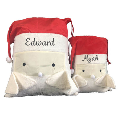 Personalised Santa Face Christmas Sack