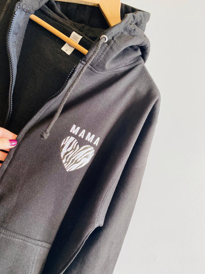 Zip up mama hoodie