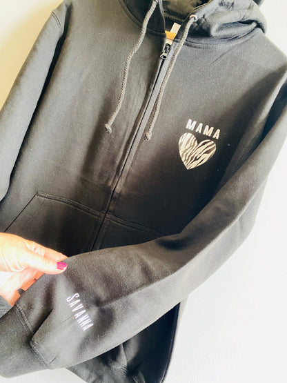 Zip up mama hoodie