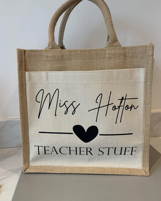 Large teacher tote bag