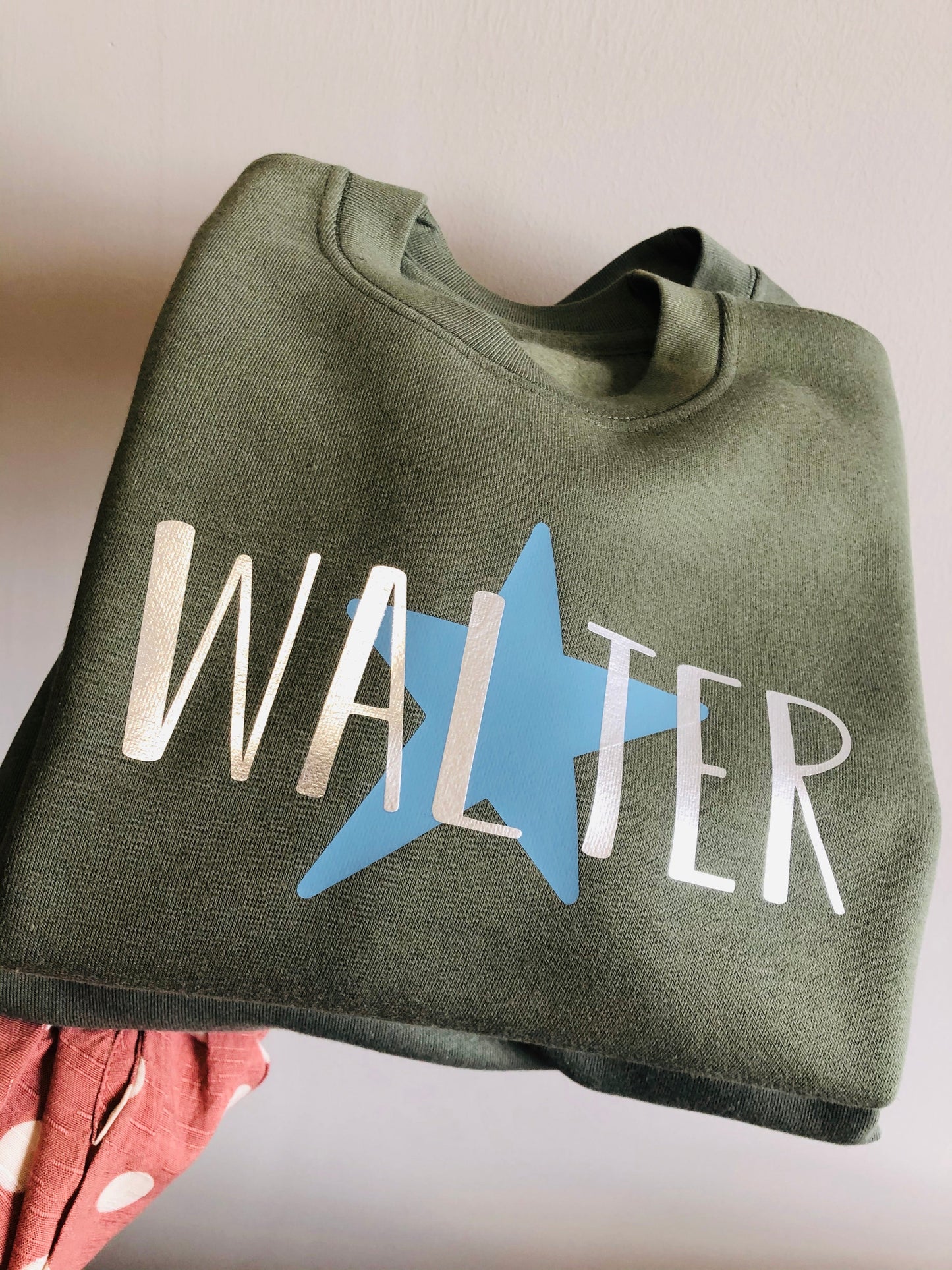Khaki personalised star jumper - Kids