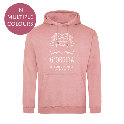 Personalised Bridgerton Inspired Hoodie / Sweatshirt - Esteemed Member of Society Jumper for Adults - Mutliple Colours
