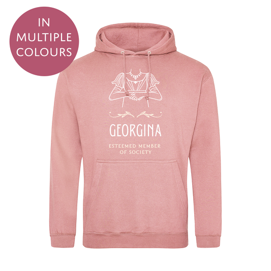 Personalised Bridgerton Inspired Hoodie / Sweatshirt - Esteemed Member of Society Jumper for Adults - Mutliple Colours