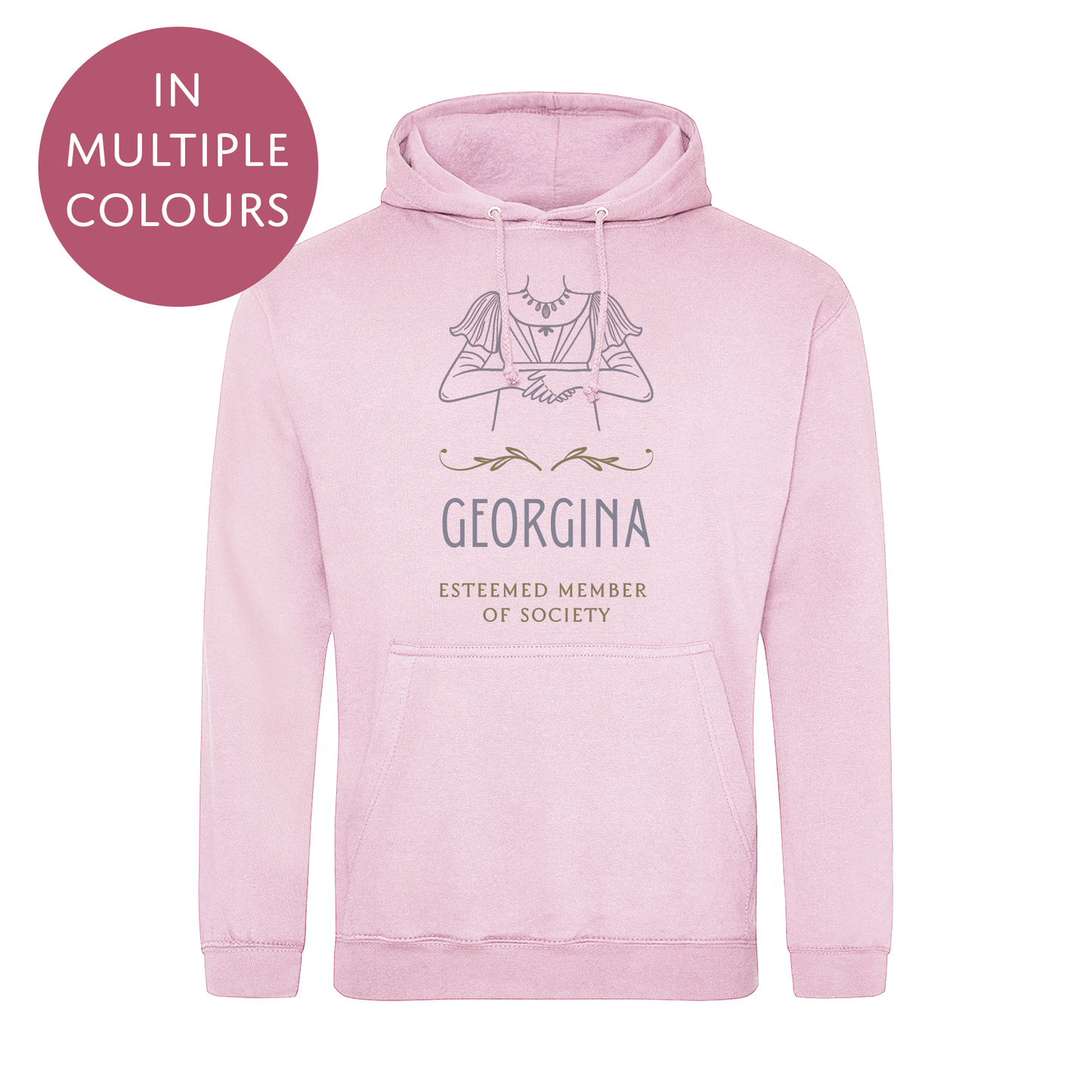 Personalised Bridgerton Inspired Hoodie / Sweatshirt - Esteemed Member of Society Jumper for Adults - Mutliple Colours