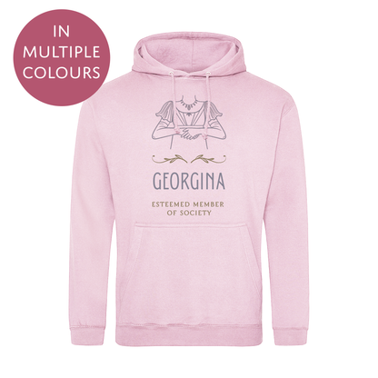 Personalised Bridgerton Inspired Hoodie / Sweatshirt - Esteemed Member of Society Jumper for Adults - Mutliple Colours