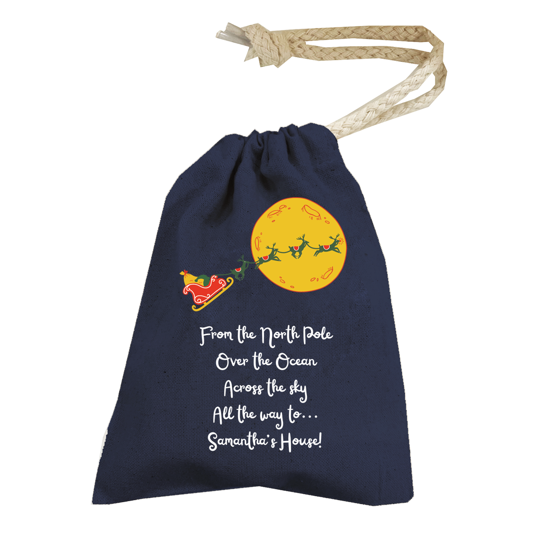 Personalised Christmas Money Pouch - Custom Festive Coin Bag - Holiday Gift Sack - Add Your Name