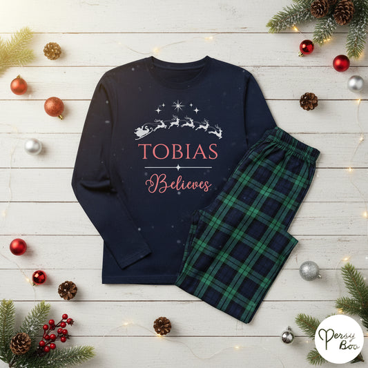 Personalised Family Christmas Pyjamas - Mix and Match - Tartan Style
