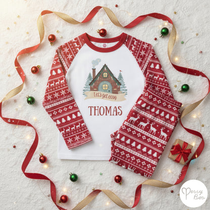 Let's Get Cosy - Personalised - Traditional Christmas Pyjamas & Rompers