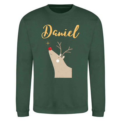 Reindeer Design - Personalised - Christmas Sweatshirt / Jumper