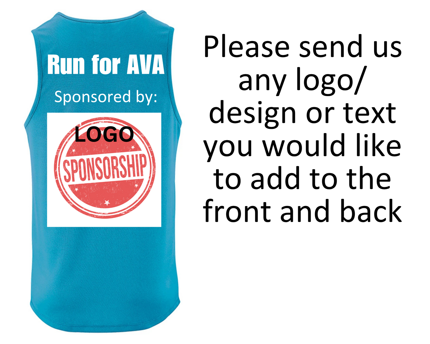 Custom Charity Running Vest – Personalised Front & Back | Marathon, Fundraiser, Memorial Run, Sponsored Event