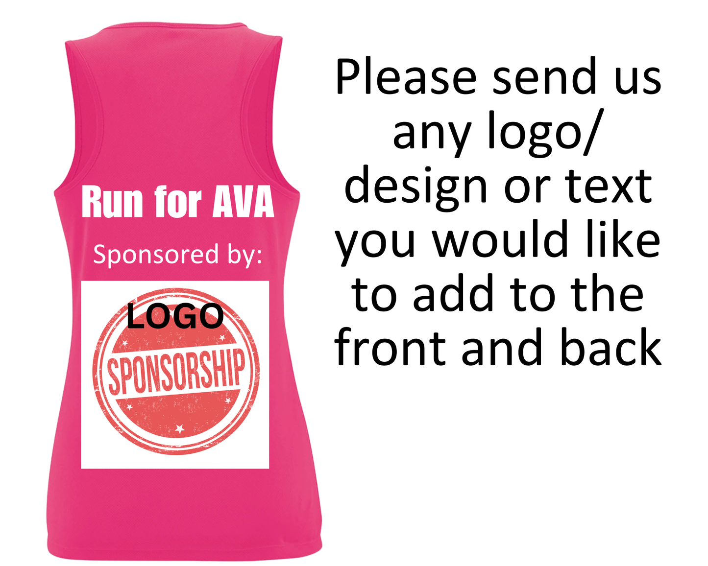Custom Charity Running Vest – Personalised Front & Back | Marathon, Fundraiser, Memorial Run, Sponsored Event