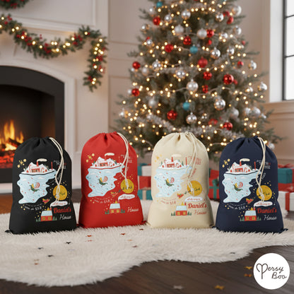 Personalised Santa Tracker Gift Sack