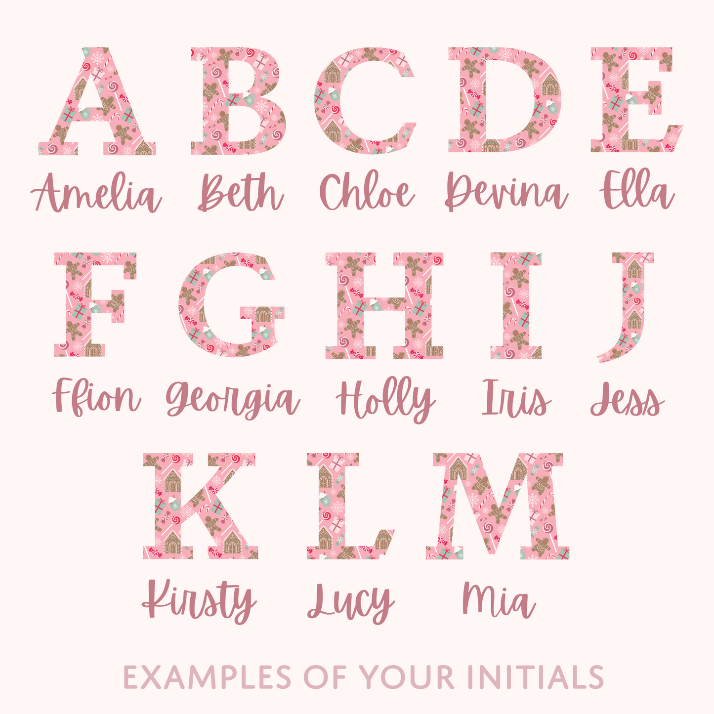 Personalised My Sweet Christmas Gift Sack - Initials Design