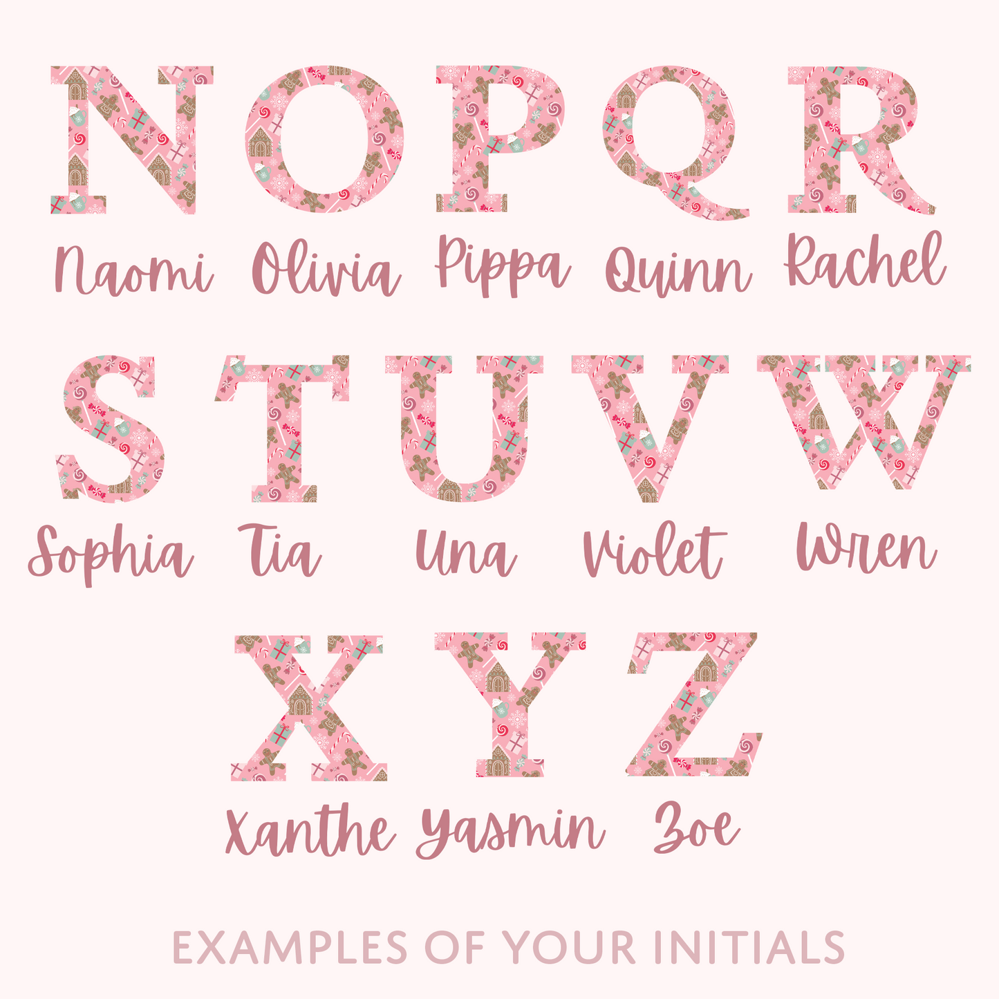 Personalised My Sweet Christmas Gift Sack - Initials Design