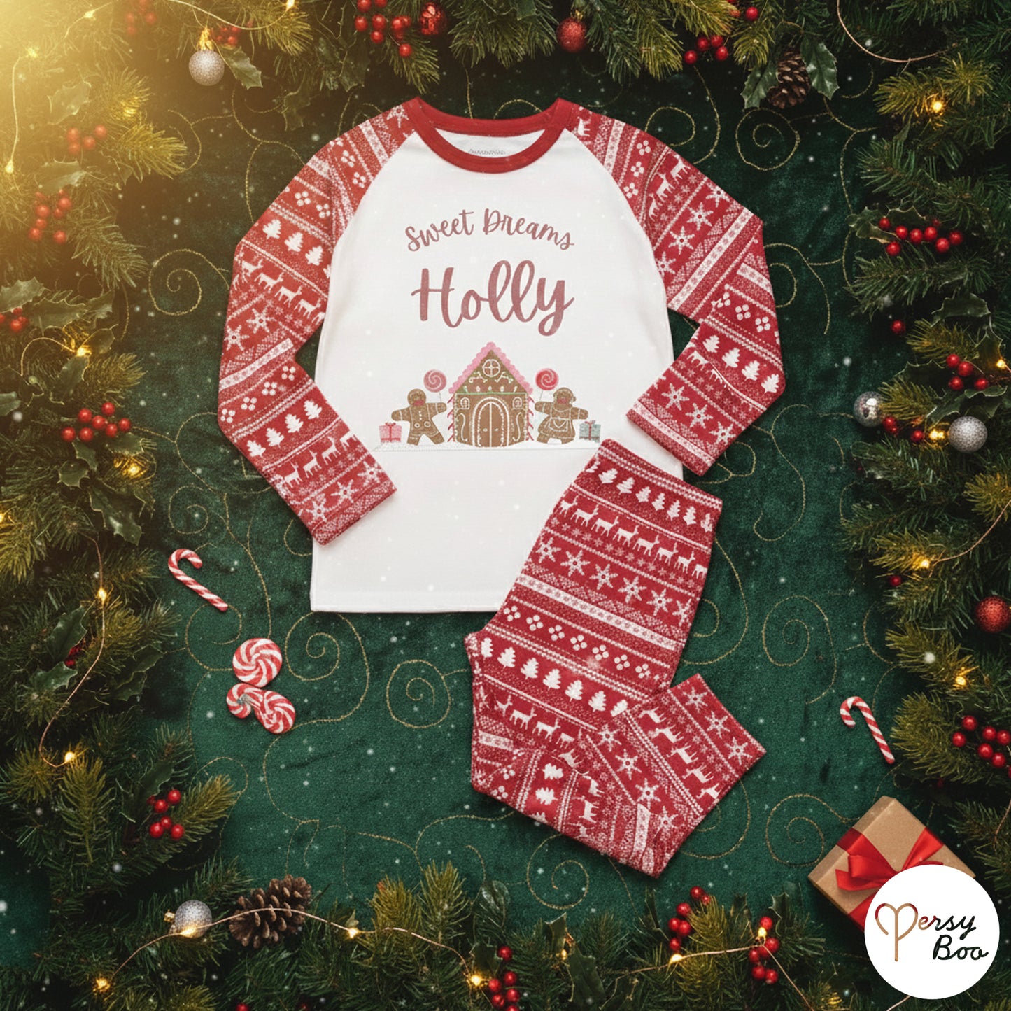 Personalised Sweet Christmas Dreams Pyjamas - Kids and Adults - Unisex Festive PJ Set